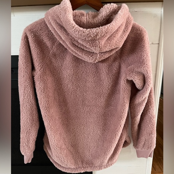 Abercrombie Kids High Pile Fleece Hoodie Sherpa Sweatshirt size 13/14 - Picture 3 of 3